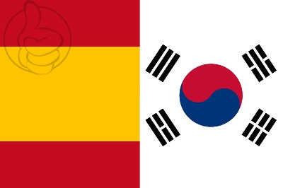 Bandera España vs Corea del Sur