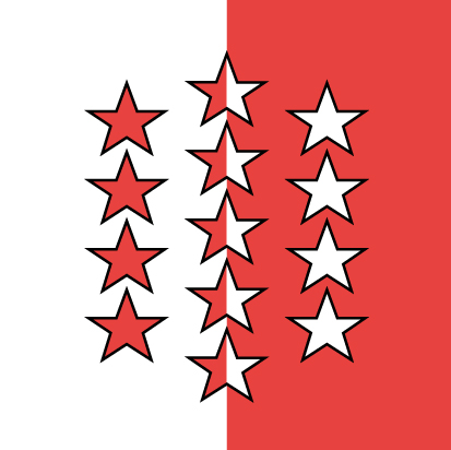 Bandera Cantón de Valais