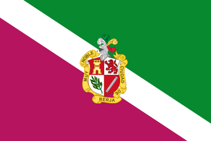 Bandera Berja con escudo