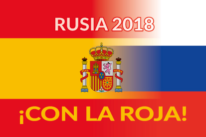 Bandera Mundial 2018 con la roja