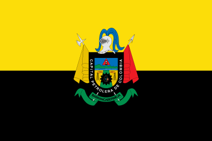 Bandera Barrancabermeja con escudo