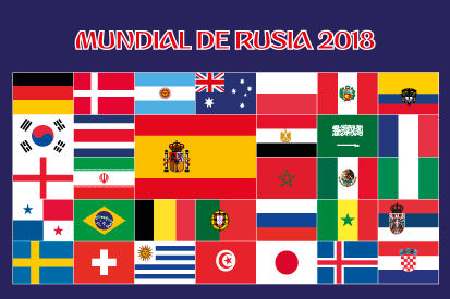 Bandera Rusia 2018 paises