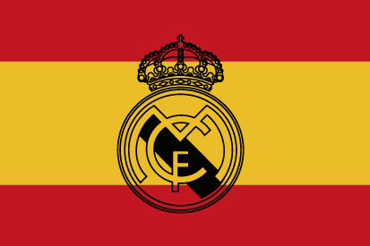 Bandera España Madrid borde negro