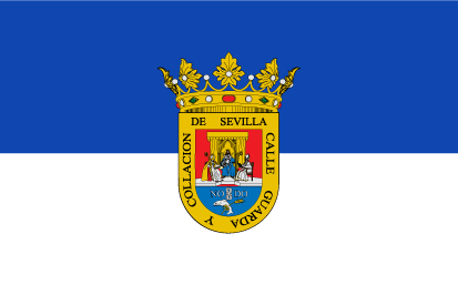 Bandera Alcalá del río con escudo