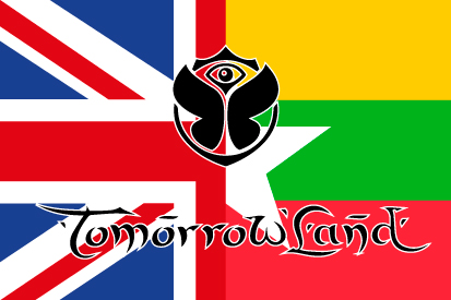 Bandera TomorrowLand UK Birmania