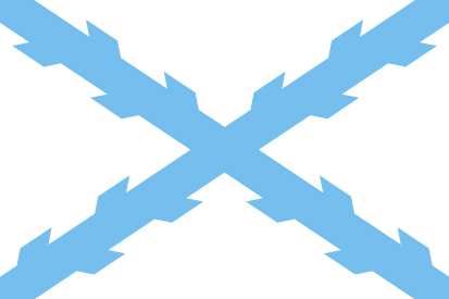 Bandera Cruz de Borgoña celeste