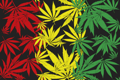 Bandera Cannabis rasta