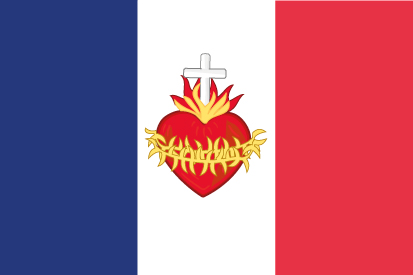 Bandera Francia Sagrado Corazón