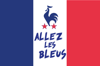 Bandera France Allez les bleus