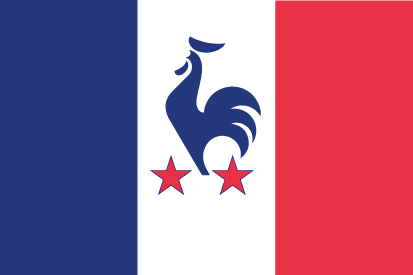 Bandera France le coq