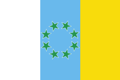 Bandera Canarias 8 estrellas