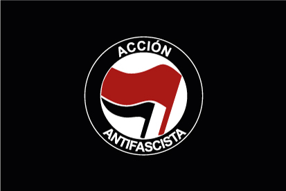 Bandera Acción antifascista negra