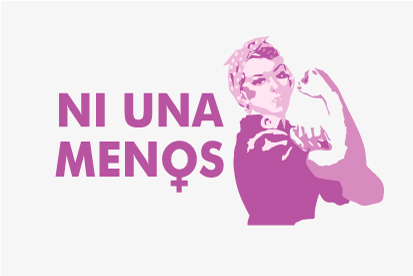 Bandera Ni una menos tú puedes