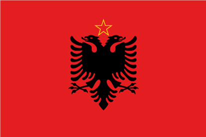 Bandera República Socialista Popular de Albania 1946-1992