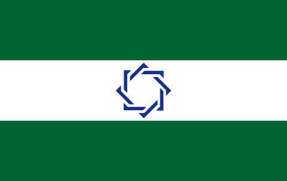 Bandera Somos andaluces estrella azul