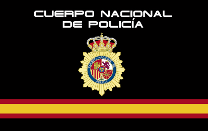Bandera Policía Nacional Negra España