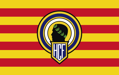 Bandera Cataluña con escudo del hércules de Alicante