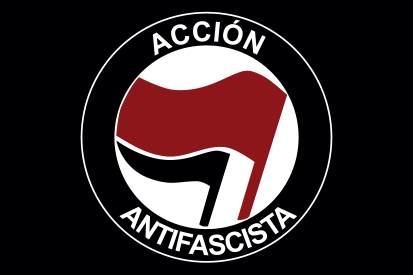 Bandera Acción antifascista negra Maxi