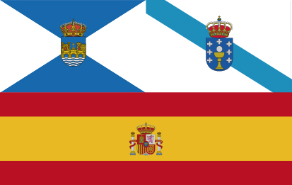 Bandera Galicia Pontevedra España