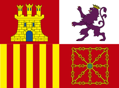 Bandera Naval de España león burdeos