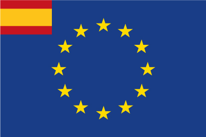 Bandera España con Unión Europea
