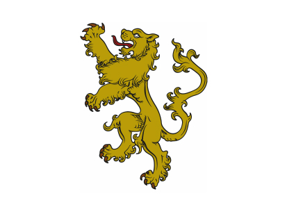 Bandera  León fondo blanco