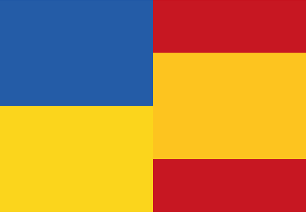 Bandera España Ucrania