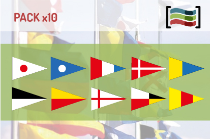 Bandera Pack 10 Banderas Numerales Naúticas