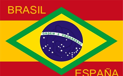 Bandera Brasil - España