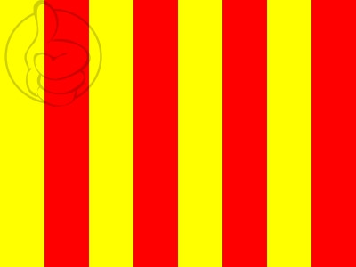 Bandera Bandera a franjas rojas y amarillas
