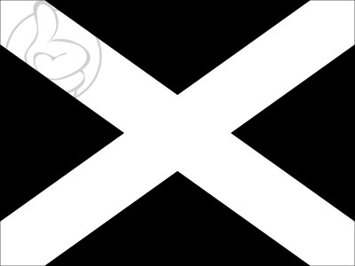 Bandera Bandera negra con cruz blanca