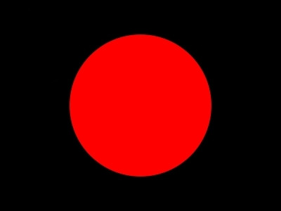 Bandera Bandera negra con círculo rojo