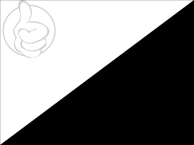 Bandera Blanco sobre negro
