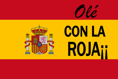 Bandera España con la roja