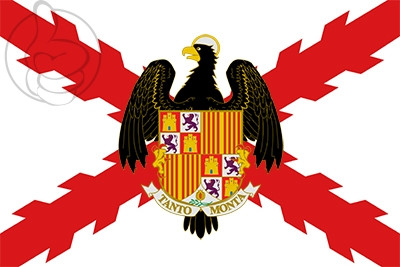 Bandera Cruz de Borgoña y Escudo Reyes Católicos