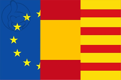 Bandera Europa España Cataluña