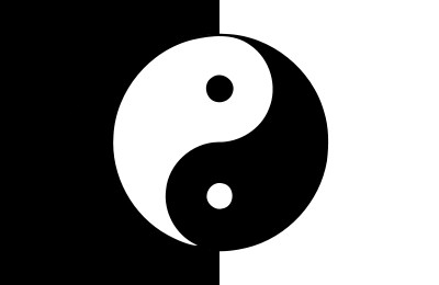 Bandera Yin y yang
