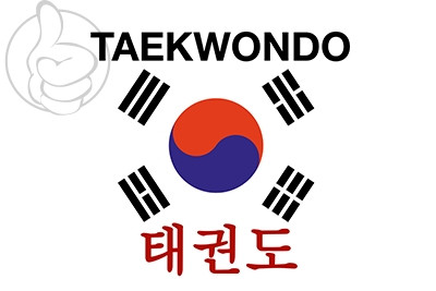 Bandera Taekwondo Corea