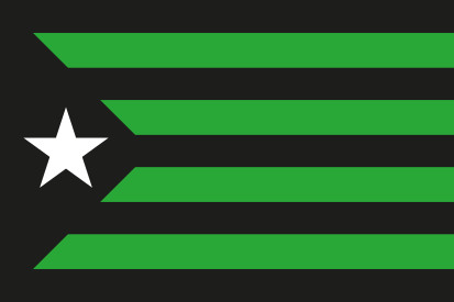 Bandera Estelada Negra y Verde