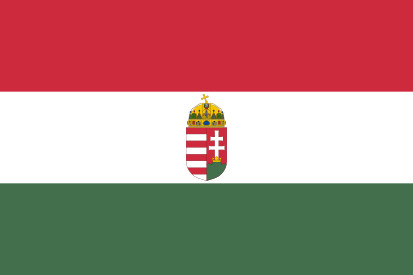 Bandera Hungría con escudo