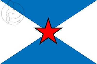 Bandera Pontevedra con estrella