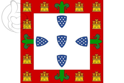 Bandera Portugal (1385 a 1475 y 1479 a 1485)