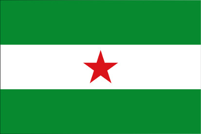 Bandera Andalucía estrellada