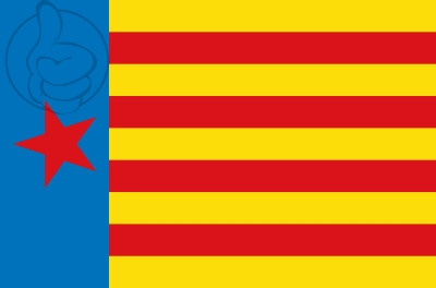 Bandera Estrelada de Esquerra Valenciana Pendón