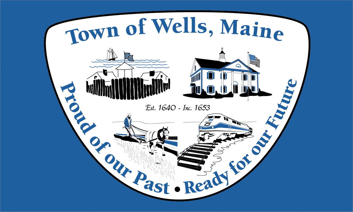 Bandera de Wells, Maine