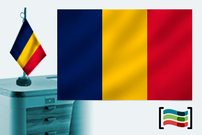 Bandera de Chad sobremesa bordada