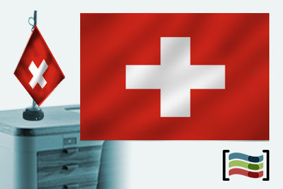 Bandera de Suiza sobremesa bordada