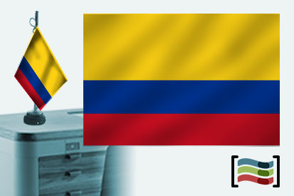 Bandera de Colombia s/e sobremesa bordada