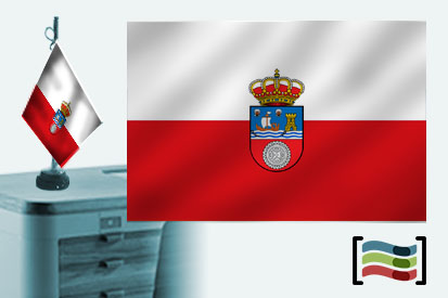 Bandera de Cantabria sobremesa bordada