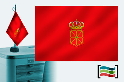 Bandera de Navarra sobremesa bordada